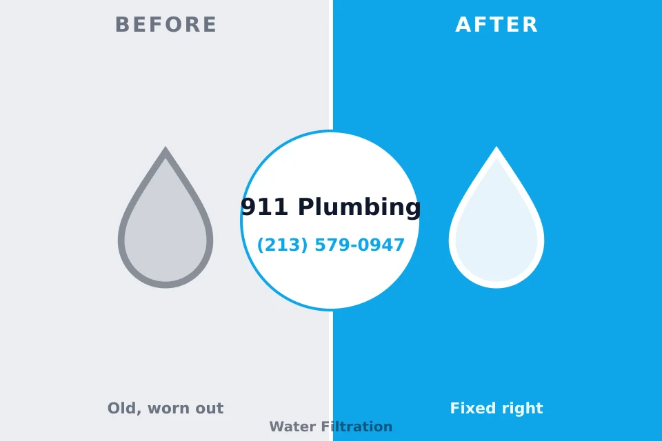 Before and after: plumbing repair Rosedale, WA
